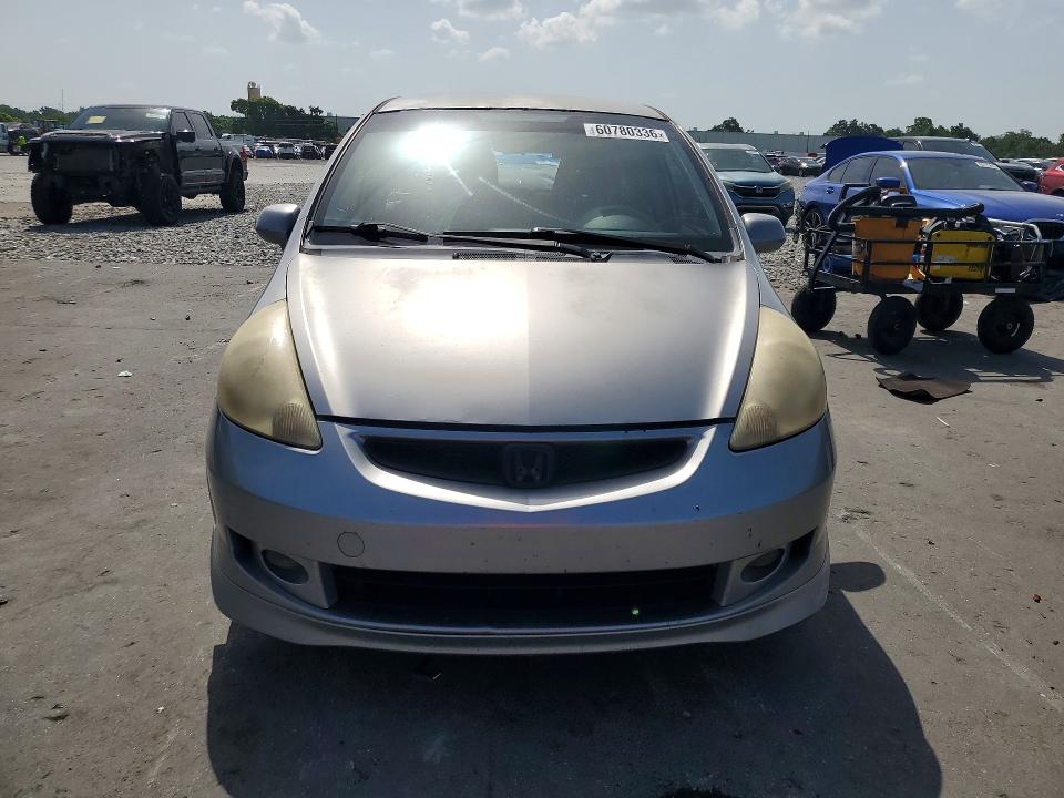 2007 Honda Fit VIN JHMGD38657S022232 COPART salvage auction — REAR END, FL - CERT OF TITLE SLVG REBUILDABLE, sold $350 on 2026-07-20 (photo 5)