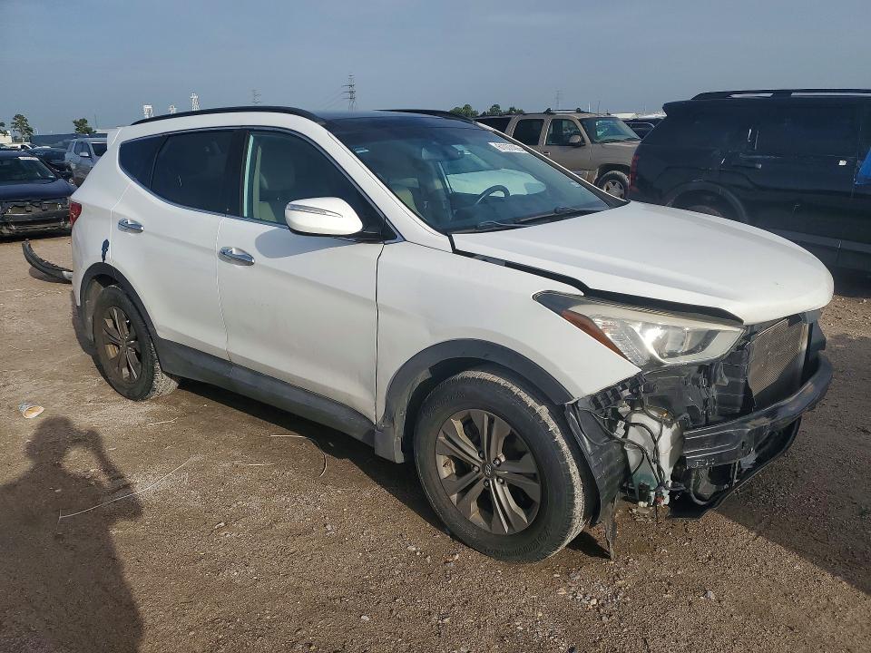 2015 Hyundai Santa fe VIN 5XYZU3LBXFG298151 COPART salvage auction — FRONT END, Tx - Salvage Vehicle Title, sold $2,800 on 2026-07-21 (photo 4)