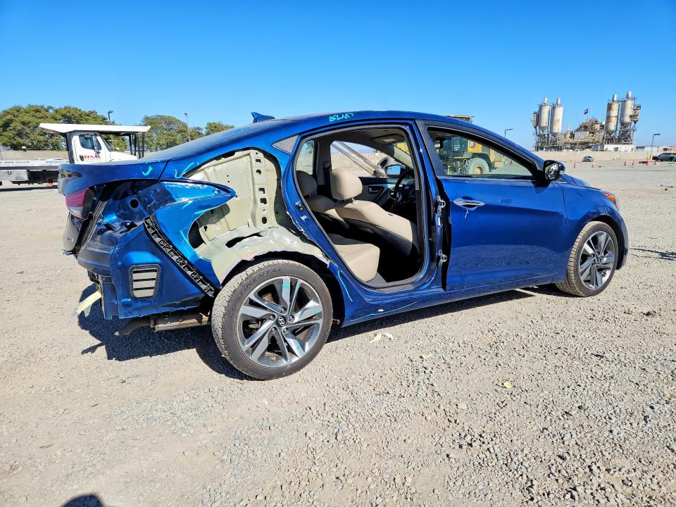 2015 Hyundai VIN KMHDH4AEXFU425198 COPART salvage auction — REAR END, Ca - Salvage Certificate, sold $1,400 on 2026-07-24 (photo 3)