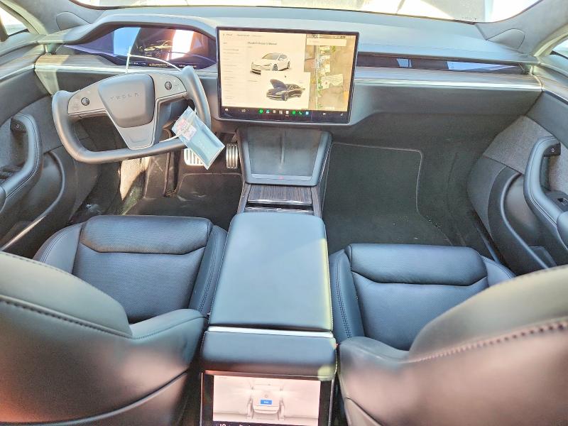 2021 Tesla Model s VIN 5YJSA1E55MF438200 COPART salvage auction — FRONT END, TX - SALVAGE VEHICLE TITLE, sold $9,900 on 2026-08-20 (photo 8)