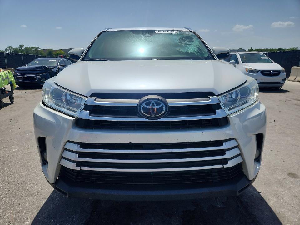 2019 Toyota Highlander VIN 5TDKZRFH0KS342774 COPART salvage auction — FRONT END, FL - CERTIFICATE OF TITLE (P), sold $12,700 on 2026-07-28 (photo 5)