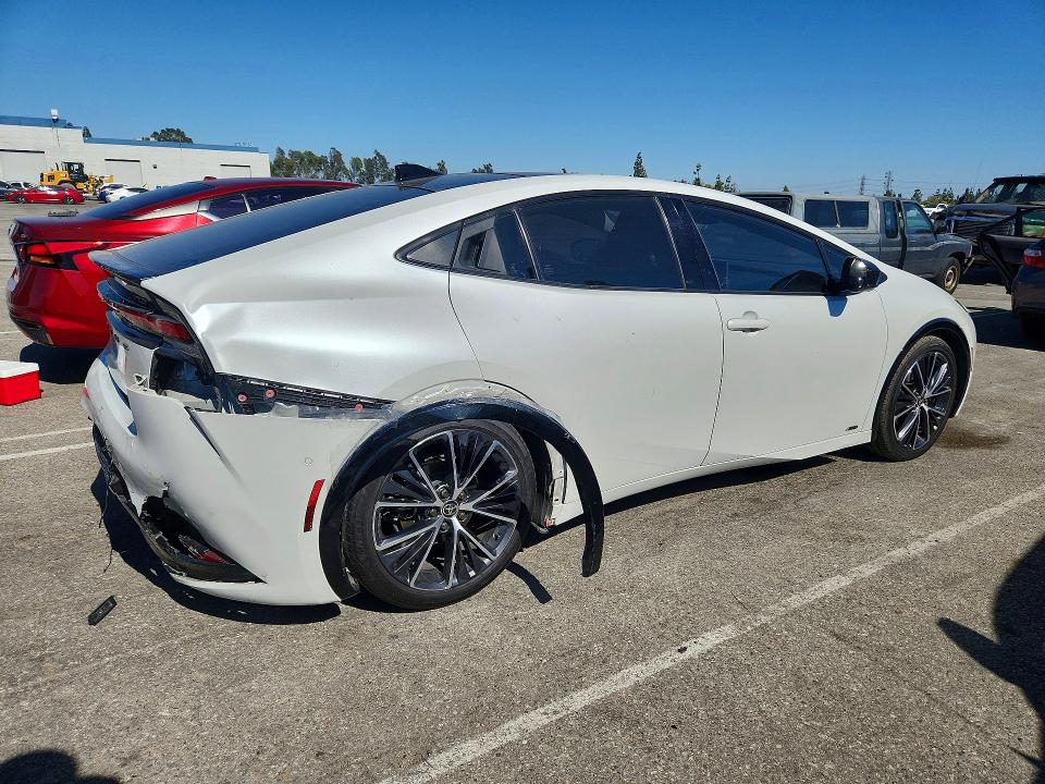 2023 Toyota Prius VIN JTDADABU8P3000528 COPART salvage auction — REAR END, CA - SALVAGE CERTIFICATE, sold $150 on 2026-07-21 (photo 3)