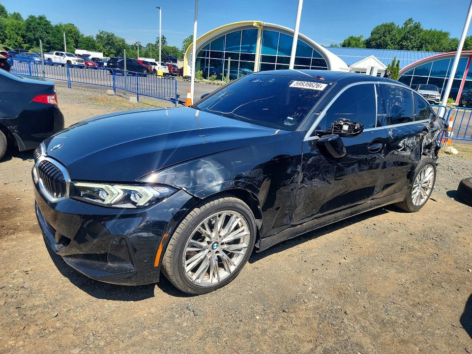 2024 BMW 3 series VIN 3MW69FF09R8E87323 COPART salvage auction — REAR END, WV - CERTIFICATE OF TITLE (P), sold $18,000 on 2026-08-24 (photo 1)