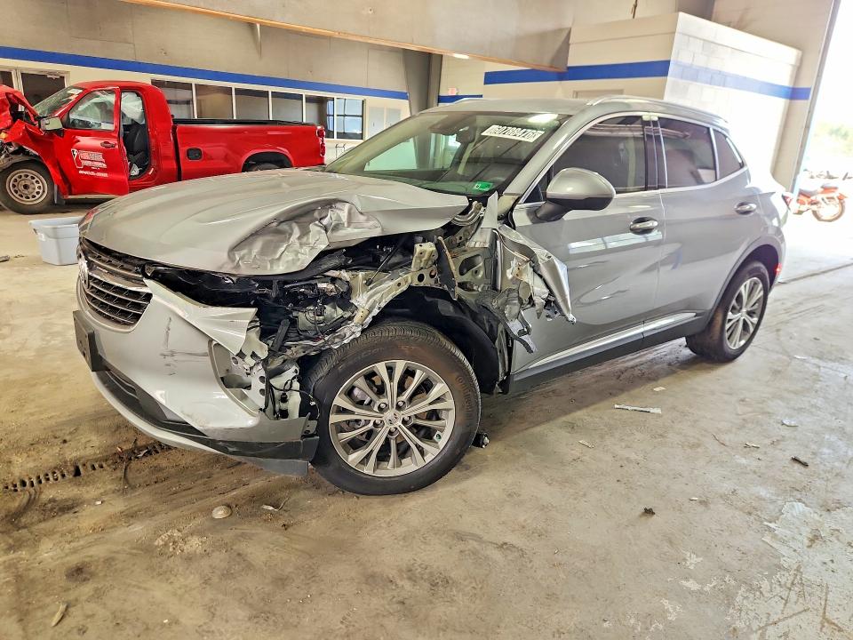 2023 Buick Envision VIN LRBFZMR43PD215709 COPART salvage auction — FRONT END, IN - CERTIFICATE OF TITLE, sold $12,000 on 2026-08-20 (photo 1)