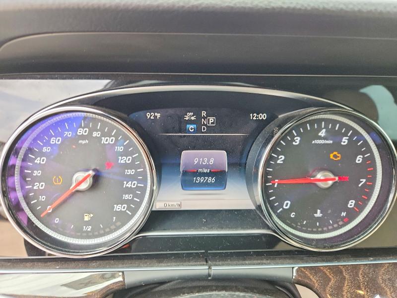 2019 Mercedes-benz E-klasse VIN WDDZF4JB9KA666404 COPART salvage auction — FRONT END, TX - CERTIFICATE OF TITLE (P), sold $11,400 on 2026-07-30 (photo 9)