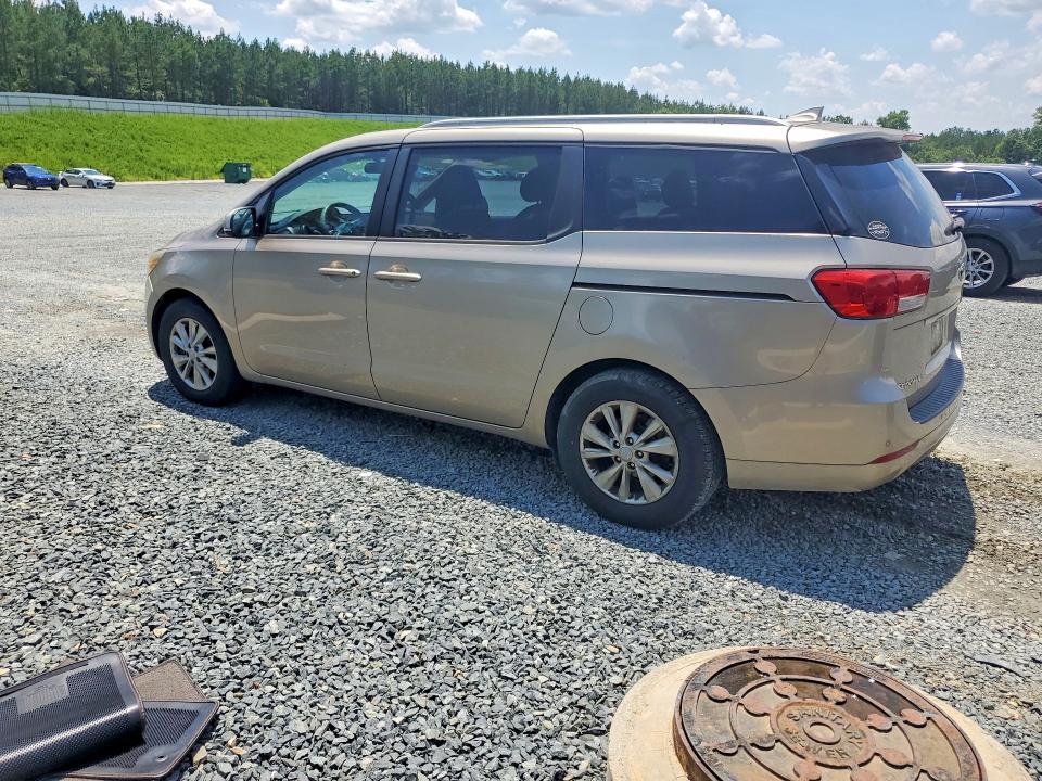 2015 Kia SEDONA VIN KNDMB5C11F6021278 COPART salvage auction — REAR END, Salvage Title, sold $550 on 2026-07-23 (photo 2)