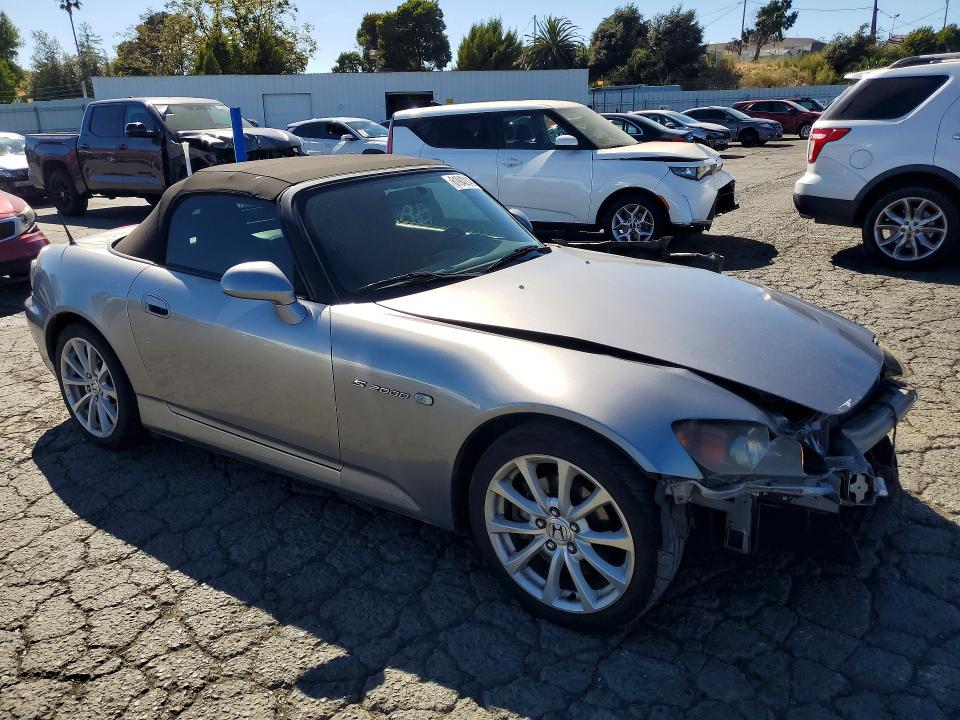 2007 Honda S2000 VIN JHMAP21457S000490 COPART salvage auction — FRONT END, Ca - Salvage Certificate, sold $5,500 on 2026-07-31 (photo 4)