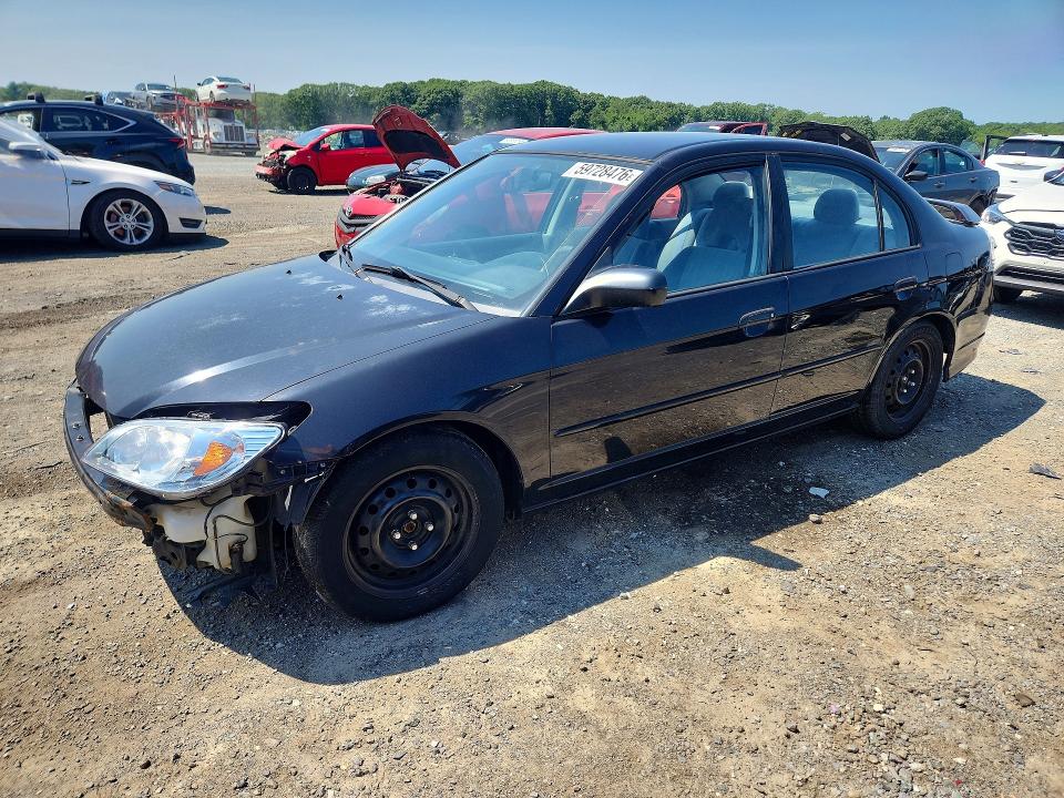 2004 Honda Civic VIN 2HGES16594H523383 COPART salvage auction — FRONT END, Ma - Cert Of Title-Reconstrctd Coll, sold $125 on 2026-07-22 (photo 1)