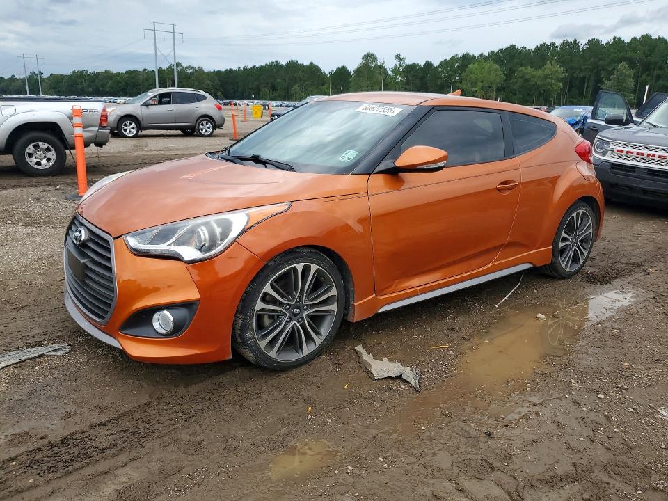 2016 Hyundai Veloster VIN KMHTC6AE1GU302736 COPART salvage auction — MINOR DENT/SCRATCHES, LA - CERTIFICATE OF TITLE, sold $1,250 on 2026-07-17 (photo 1)