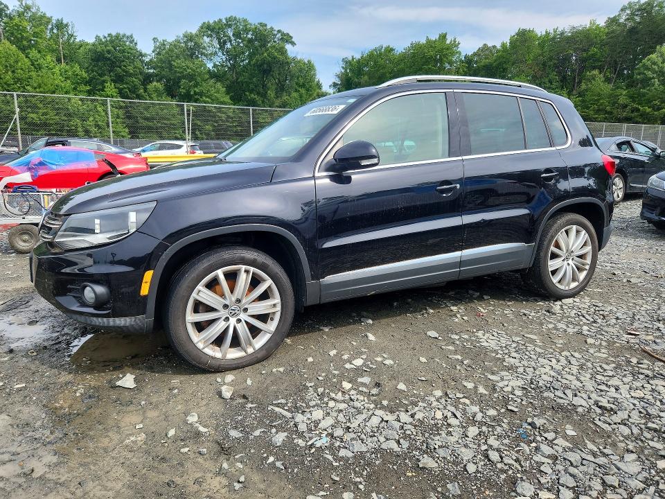 2014 Volkswagen Tiguan VIN WVGAV3AXXEW608871 COPART salvage auction — FRONT END, MD - CERTIFICATE OF TITLE, sold $900 on 2026-08-16 (photo 1)