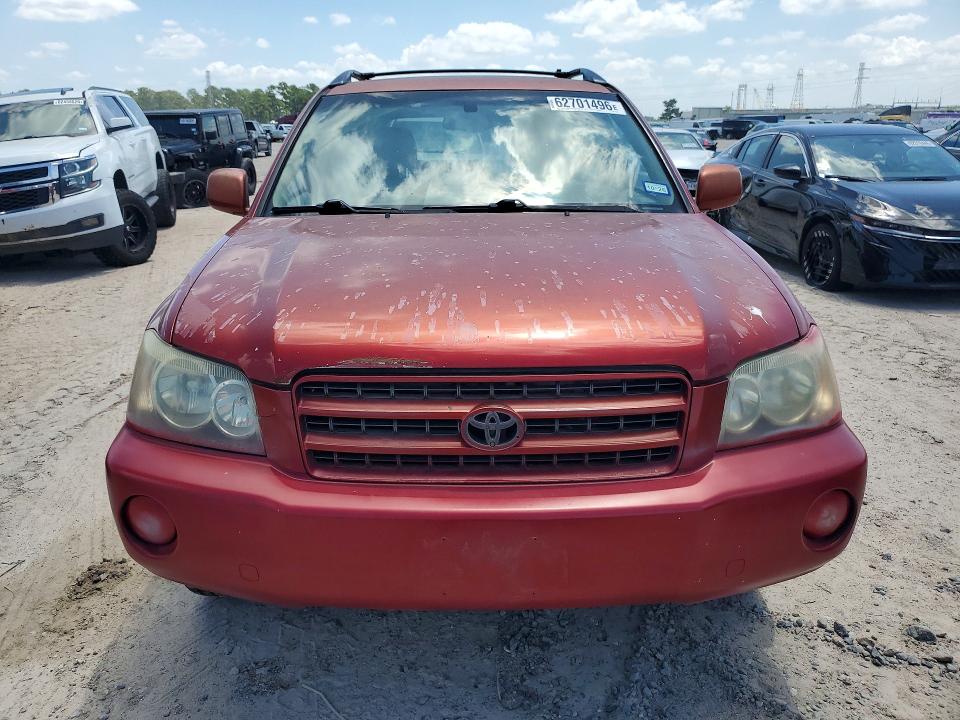 2001 Toyota Highlander VIN JTEGF21A210012292 COPART salvage auction — NORMAL WEAR, Tx - Certificate Of Title, sold $150 on 2026-07-31 (photo 5)