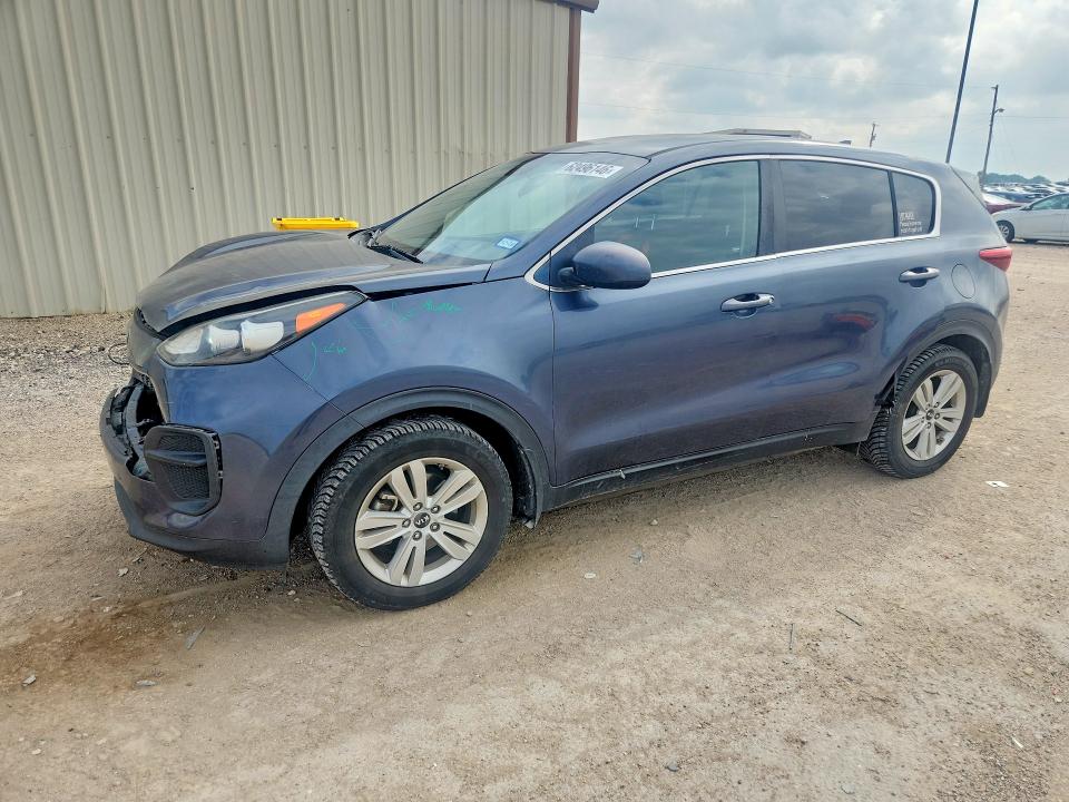 2017 Kia Sportage VIN KNDPM3AC9H7134666 COPART salvage auction — FRONT END, TX - SALVAGE VEHICLE TITLE (P), sold $250 on 2026-07-29 (photo 1)