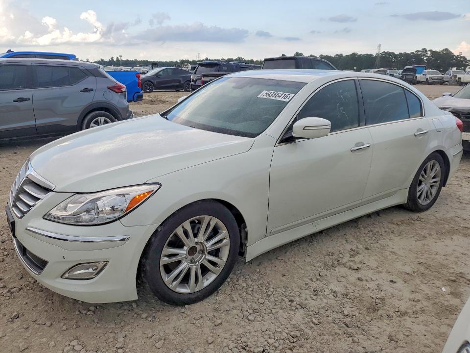 2012 Hyundai Genesis VIN KMHGC4DD6CU210962 COPART salvage auction — UNDERCARRIAGE, Tx - Salvage Vehicle Title, sold $675 on 2026-07-14 (photo 1)