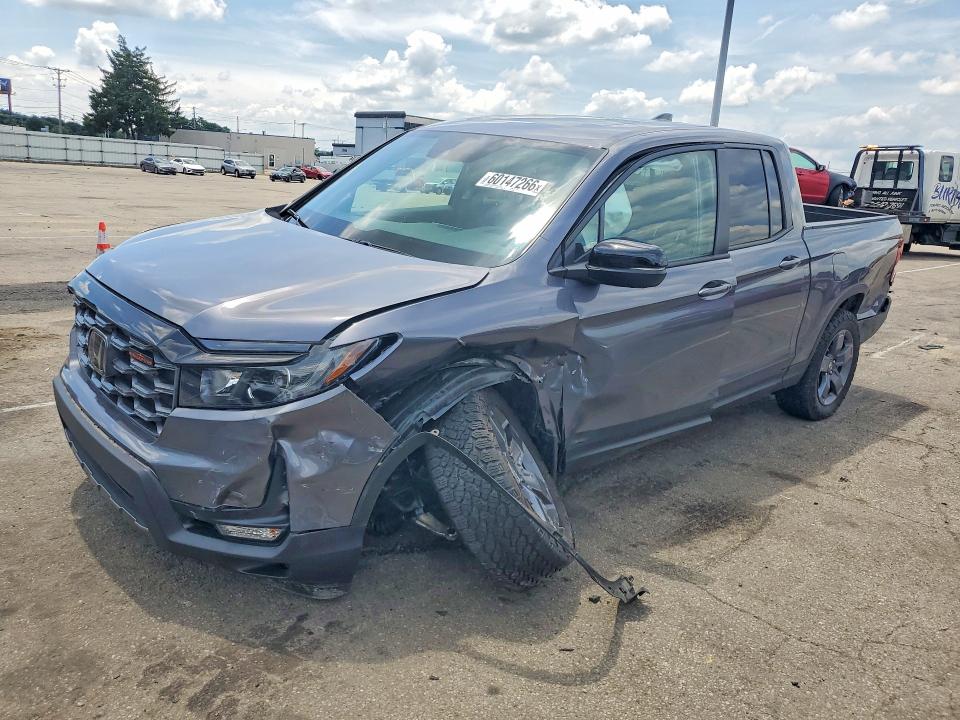 2025 Honda Ridgeline VIN 5FPYK3F6XSB010895 COPART salvage auction — SIDE, Oh - Cert Of Title-Salvage, sold $10,300 on 2026-08-19 (photo 1)