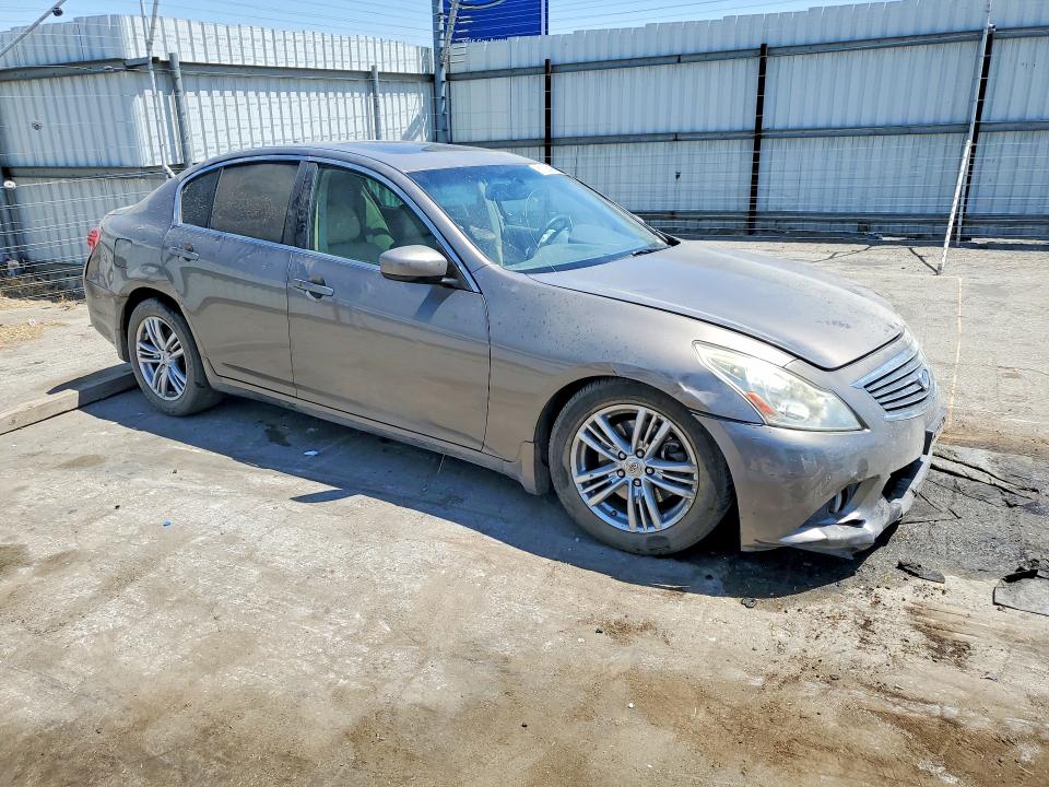 2013 Infiniti G VIN JN1CV6APXDM302975 COPART salvage auction — FRONT END, CA - SALVAGE CERTIFICATE, sold $350 on 2026-07-24 (photo 4)