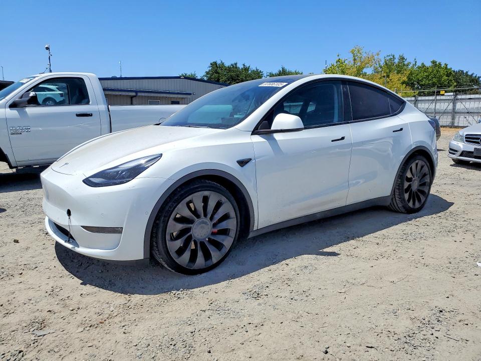 2022 Tesla Model y VIN 7SAYGDEF1NF405895 COPART salvage auction — FRONT END, CA - SALVAGE CERTIFICATE, sold $12,700 on 2026-07-16 (photo 1)