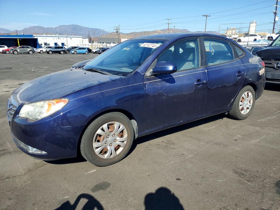 2010 Hyundai Elantra VIN KMHDU4AD2AU157985 COPART salvage auction — SIDE, CA - SALVAGE CERTIFICATE, sold $725 on 2026-07-29 (photo 1)