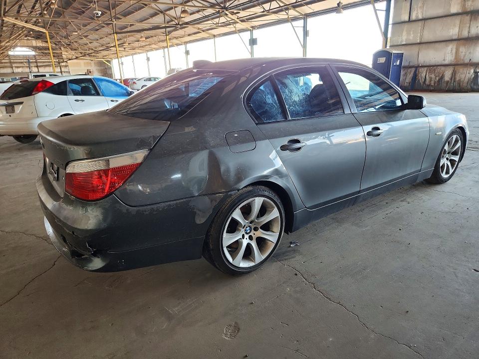 2007 BMW 5 series VIN WBANE53537CY04441 COPART salvage auction — REAR END, Az - Cert Of Title-Restored Salvage (P), sold $475 on 2026-07-29 (photo 3)