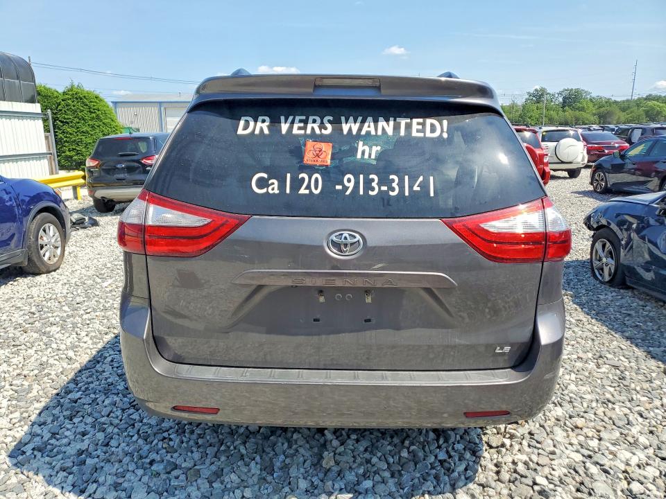 2017 Toyota Sienna VIN 5TDKZ3DC1HS820648 COPART salvage auction — FRONT END, Ma - Cert Of Title-Salvage, sold $1,750 on 2026-07-16 (photo 6)