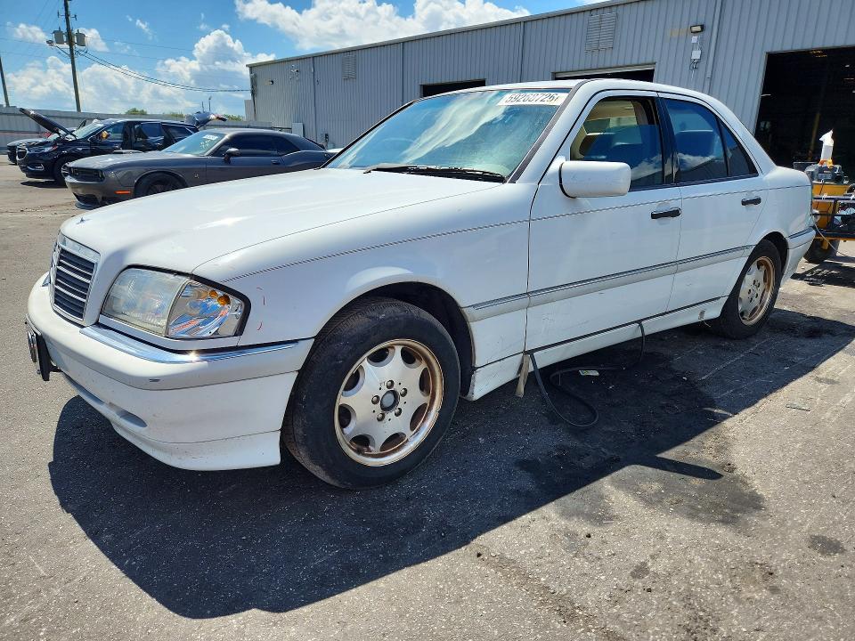 1999 Mercedes-benz C class VIN WDBHA24G7XA801482 COPART salvage auction — FRONT END, FL - CERT OF TITLE SLVG REBUILDABLE, sold $325 on 2026-07-15 (photo 1)
