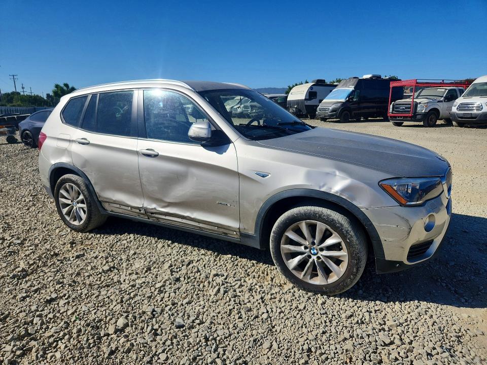 2017 BMW X3 VIN 5UXWX9C36H0T22202 COPART salvage auction — MECHANICAL, CA - SALVAGE CERTIFICATE, sold $200 on 2026-07-28 (photo 4)