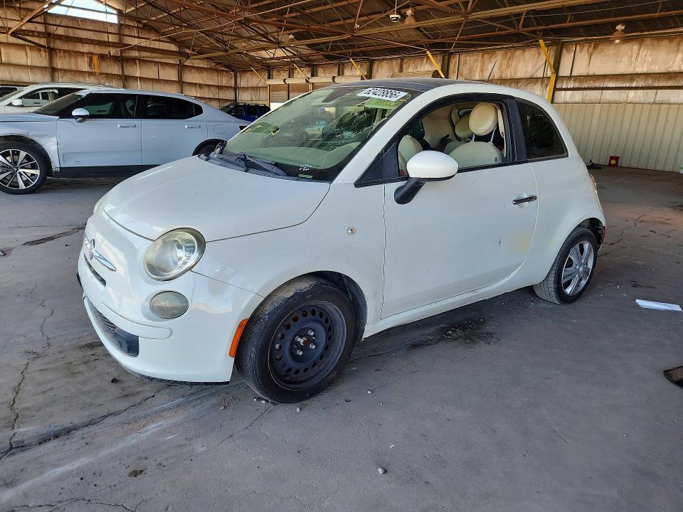 2012 Fiat 500 VIN 3C3CFFAR3CT343649 COPART salvage auction — NORMAL WEAR, AZ - CERTIFICATE OF TITLE, sold $475 on 2026-07-29 (photo 1)