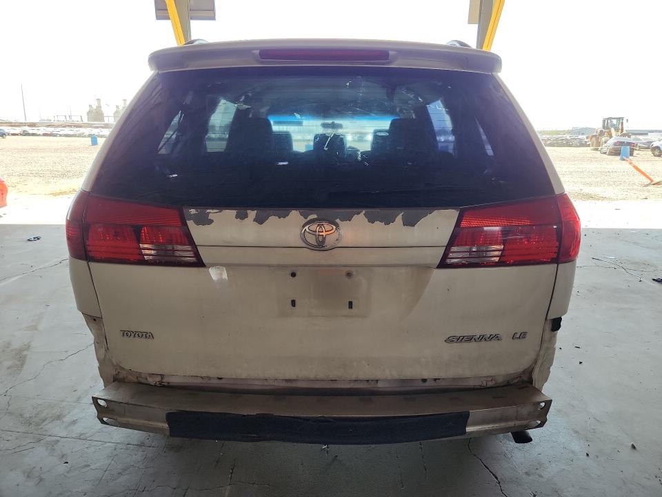 2006 Toyota Sienna VIN 5TDZA23C16S454334 COPART salvage auction — REAR END, AZ - CERTIFICATE OF TITLE, sold $400 on 2026-07-20 (photo 6)
