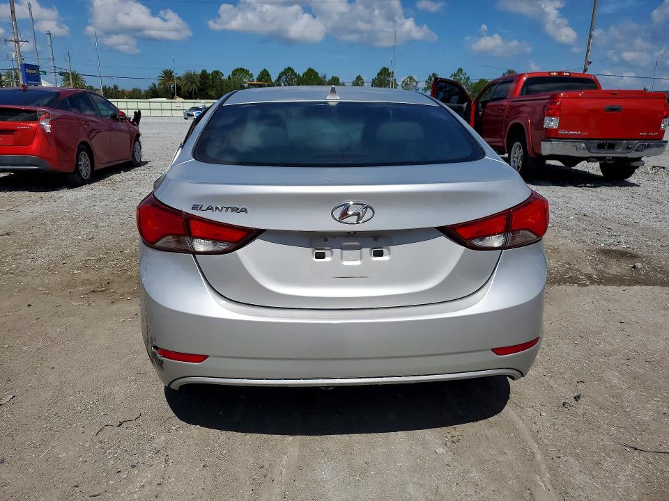 2016 Hyundai Elantra VIN KMHDH4AE0GU501674 COPART salvage auction — REAR END, Fl - Cert Of Title Slvg Rebuildable, sold $800 on 2026-07-28 (photo 6)