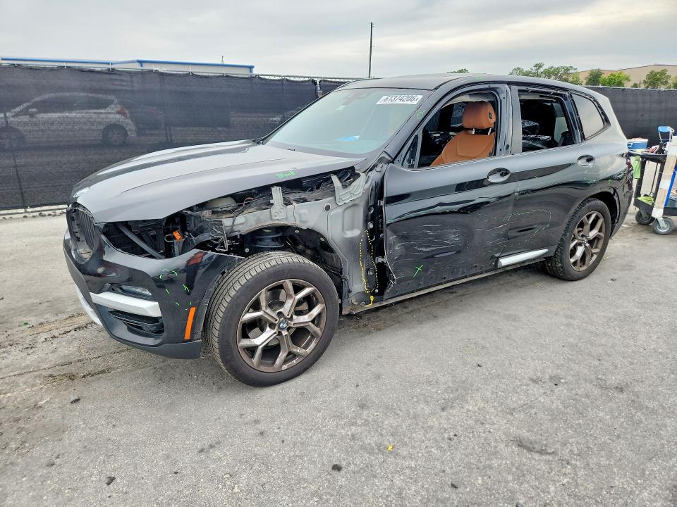 2021 BMW X3 VIN 5UXTY3C08M9E19932 COPART salvage auction — FRONT END, Fl - Certificate Of Destruction, sold $4,150 on 2026-07-28 (photo 1)