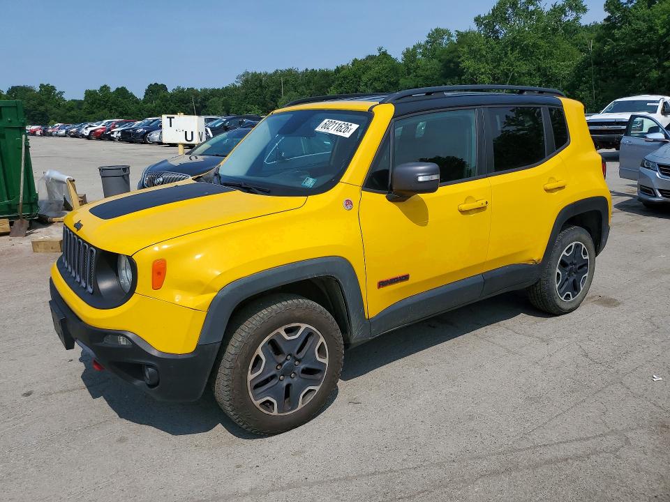 2016 Jeep Renegade VIN ZACCJBCT2GPD51654 COPART salvage auction — HAIL, Pa - Certificate Of Salvage, sold $2,500 on 2026-08-06 (photo 1)