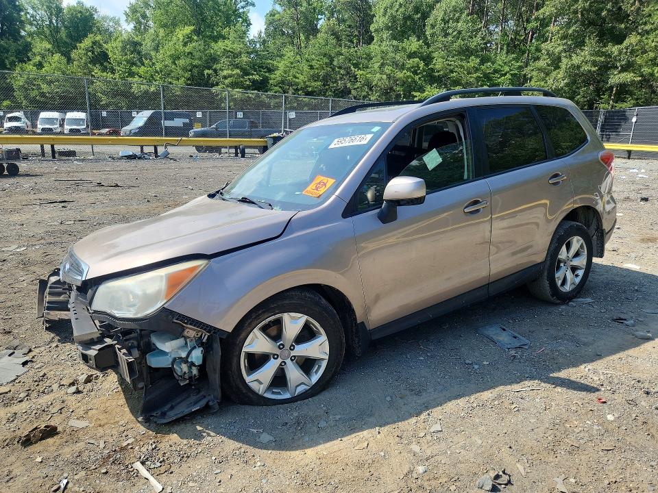 2014 Subaru Forester VIN JF2SJAGCXEH440829 COPART salvage auction — FRONT END, Md - Cert Of Salvage > 75% Damage, sold $475 on 2026-07-28 (photo 1)