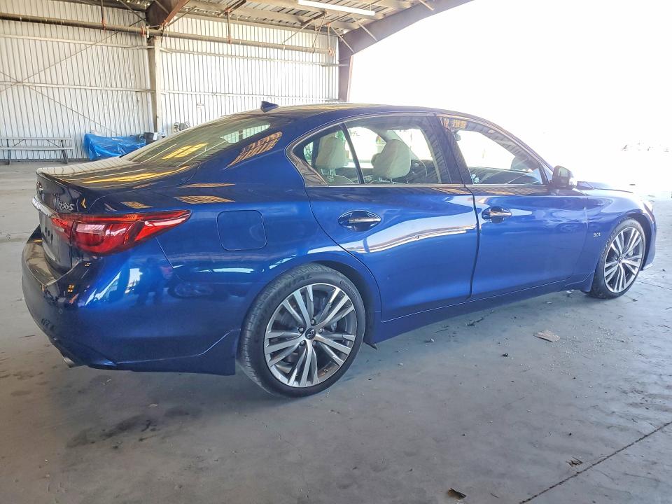 2019 Infiniti Q50 VIN JN1EV7AP9KM515430 COPART salvage auction — SIDE, CA - SALVAGE CERTIFICATE, sold $6,000 on 2026-07-27 (photo 3)