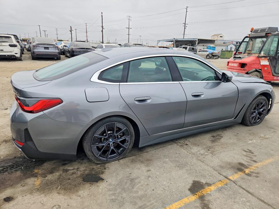 2023 BMW I4 VIN WBY73AW06PFP91742 COPART salvage auction — FRONT END, Ca - Salvage Certificate, sold $10,900 on 2026-07-20 (photo 3)