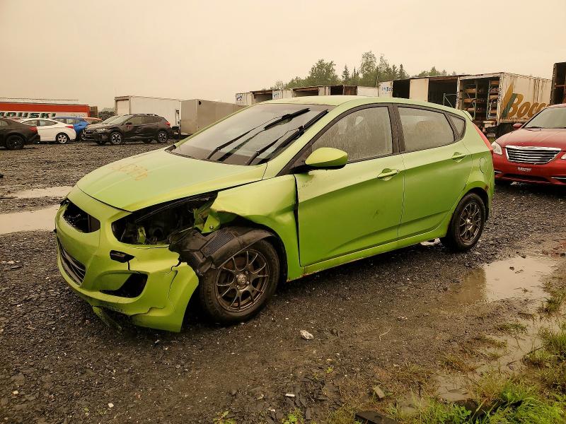 2012 Hyundai Accent VIN KMHCT5AE2CU044862 COPART salvage auction — FRONT END, Qc - Gravement Accidente, sold $125 on 2026-09-08 (photo 1)