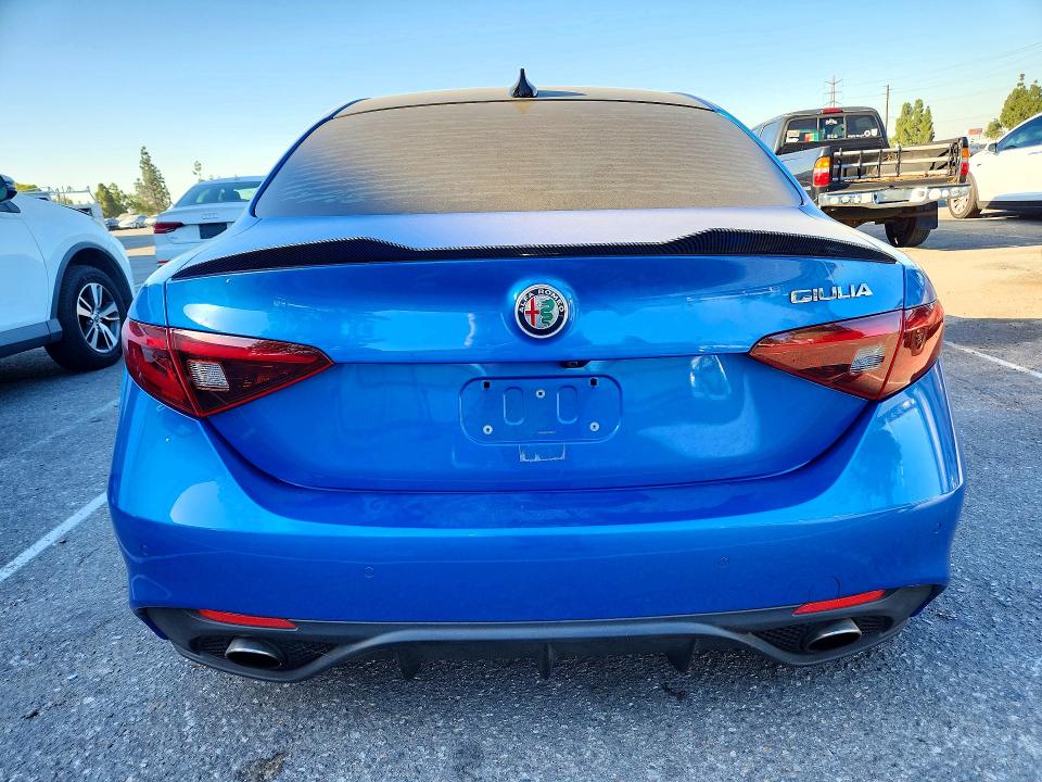 2019 Alfa romeo Giulia VIN ZARFAMBN8K7606878 COPART salvage auction — REAR END, Ca - Salvage Certificate, sold $7,600 on 2026-08-27 (photo 6)