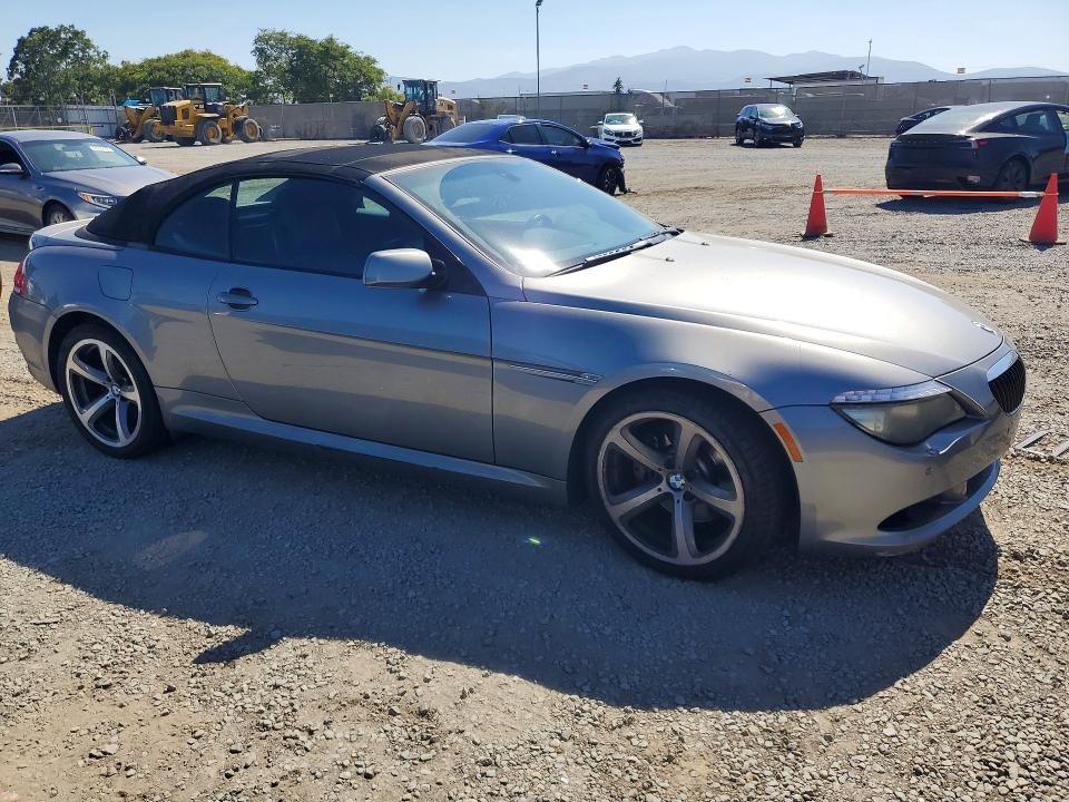 2008 BMW 6 series VIN WBAEB53518CX62605 COPART salvage auction — MINOR DENT/SCRATCHES, Ca - Dis/Dlr/Exp Only Clean Title, sold $375 on 2026-07-31 (photo 4)