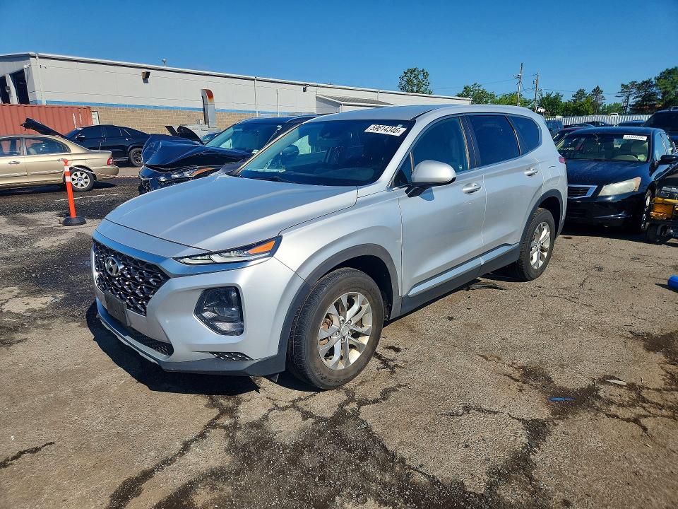 2019 Hyundai Santa fe VIN 5NMS2CAD6KH080493 COPART salvage auction — SIDE, CT - CERT OF TITLE-SALVAGE, sold $3,300 on 2026-07-10 (photo 1)