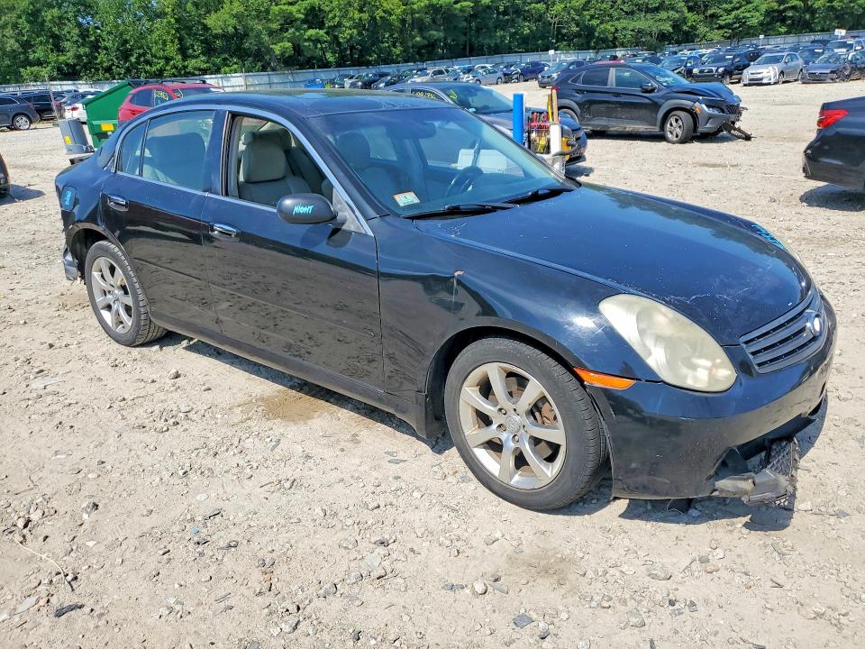 2006 Infiniti G35 VIN JNKCV51F86M607116 COPART salvage auction — FRONT END, MA - CERT OF TITLE-RECONSTRCTD COLL, sold $325 on 2026-07-23 (photo 4)