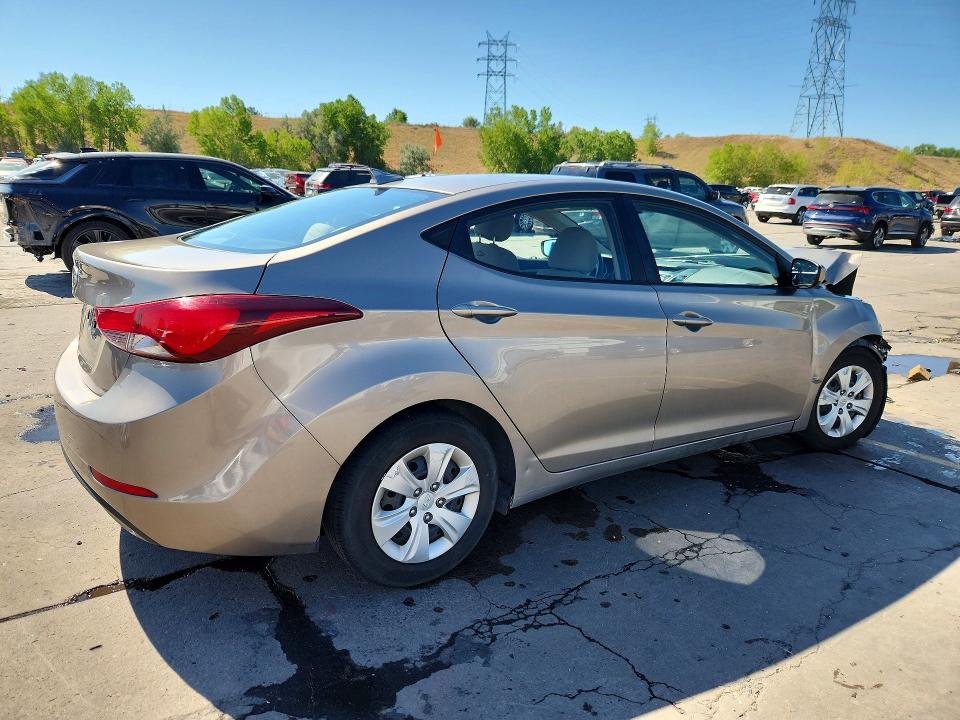 2016 Hyundai Elantra VIN 5NPDH4AE8GH686278 COPART salvage auction — FRONT END, Co - Salvage Title, sold $525 on 2026-09-02 (photo 3)