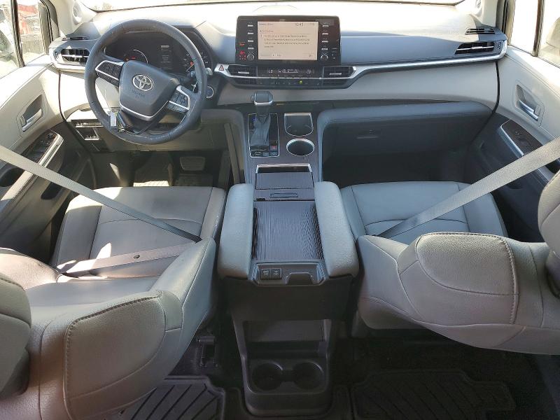 2021 Toyota Sienna VIN 5TDJRKECXMS058130 COPART salvage auction — FRONT END, Ca - Salvage Certificate, sold $5,600 on 2026-07-24 (photo 8)