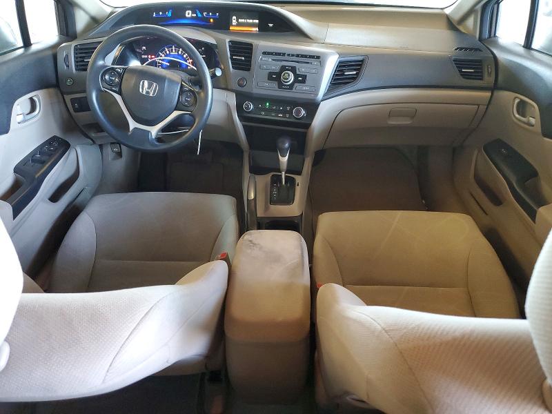 2012 Honda Civic VIN 2HGFB2F56CH594694 COPART salvage auction — REAR END, Ca - Salvage Certificate, sold $1,400 on 2026-07-23 (photo 8)
