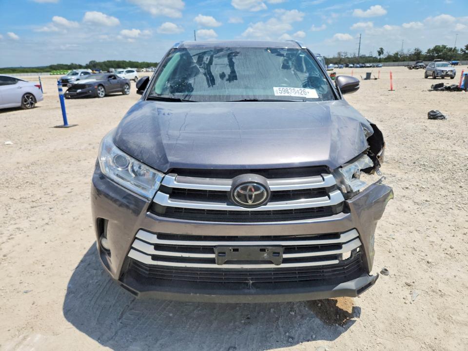 2018 Toyota VIN 5TDKZRFHXJS549736 COPART salvage auction — FRONT END, Tx - Certificate Of Title (P), sold $9,600 on 2026-07-30 (photo 5)