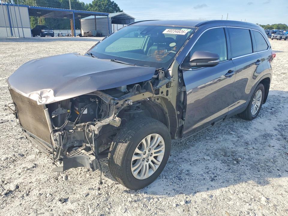 2019 Toyota Highlander VIN 5TDKZRFH2KS326446 COPART salvage auction — FRONT END, Ga - Cert Of Title-Salvage, sold $8,000 on 2026-07-27 (photo 1)