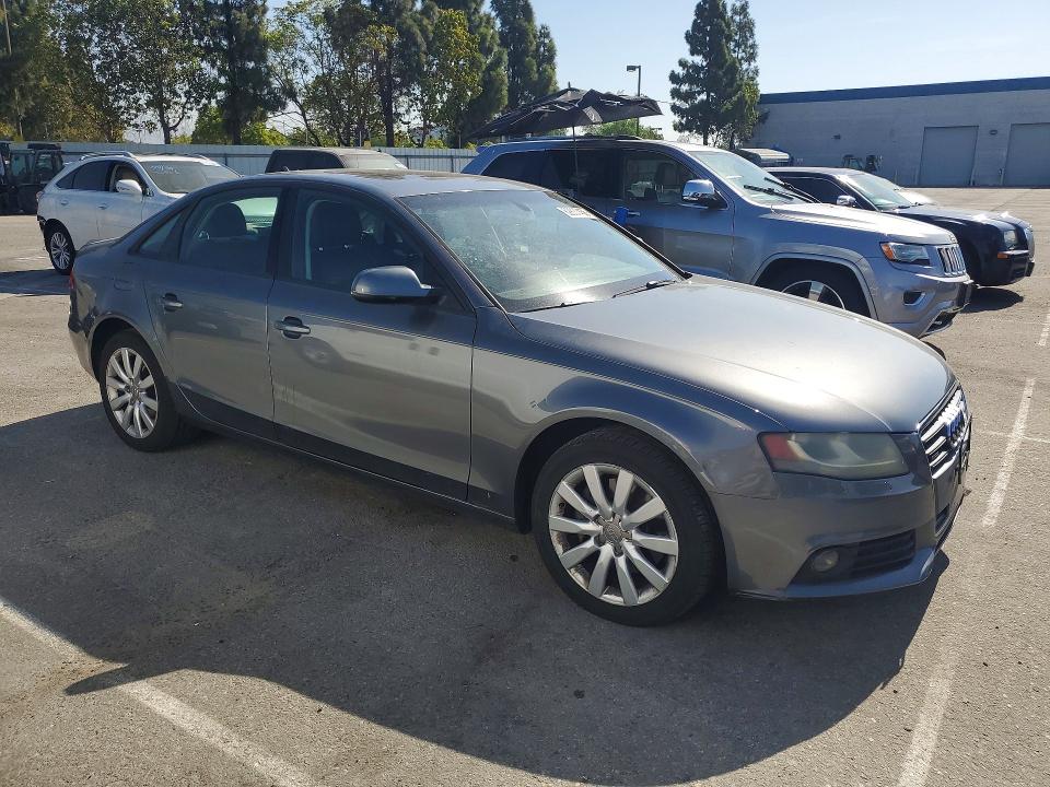 2012 Audi A4 VIN WAUBFAFL8CA047612 COPART salvage auction — MINOR DENT/SCRATCHES, Ca - Dis/Dlr/Exp Only Clean Title, sold $225 on 2026-07-28 (photo 4)