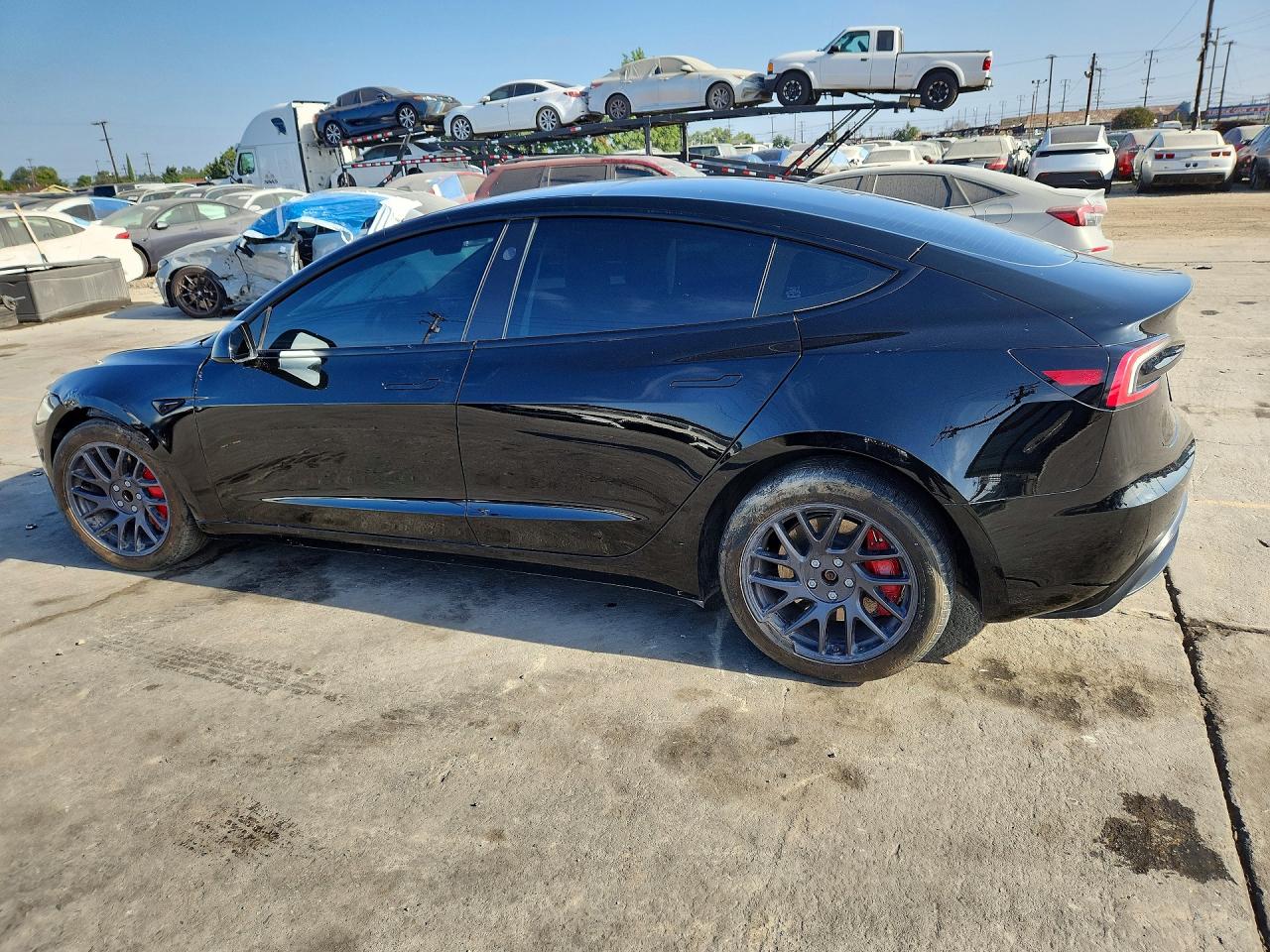 2025 Tesla Model 3 VIN 5YJ3E1EA3SF980608 COPART salvage auction — Front End, TX - DIS/DLR/EXP ONLY SALVAGE TITLE, sold $15,000 on 2026-09-17 (photo 2)