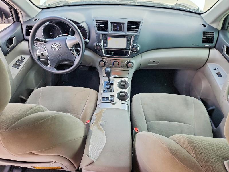 2013 Toyota Highlander VIN 5TDZK3EH5DS119425 COPART salvage auction — FRONT END, Tx - Salvage Vehicle Title, sold $1,750 on 2026-07-23 (photo 8)
