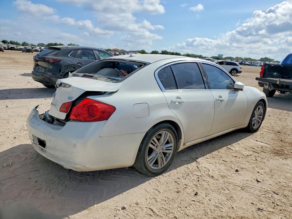 2012 Infiniti G VIN JN1CV6AP6CM624589 COPART salvage auction — REAR END, Tx - Certificate Of Title, sold $500 on 2026-07-23 (photo 3)