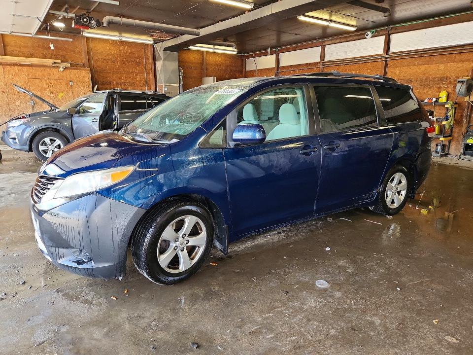 2011 Toyota Sienna VIN 5TDKK3DC2BS152533 COPART salvage auction — REAR END, PA - CERTIFICATE OF SALVAGE, sold $925 on 2026-07-16 (photo 1)