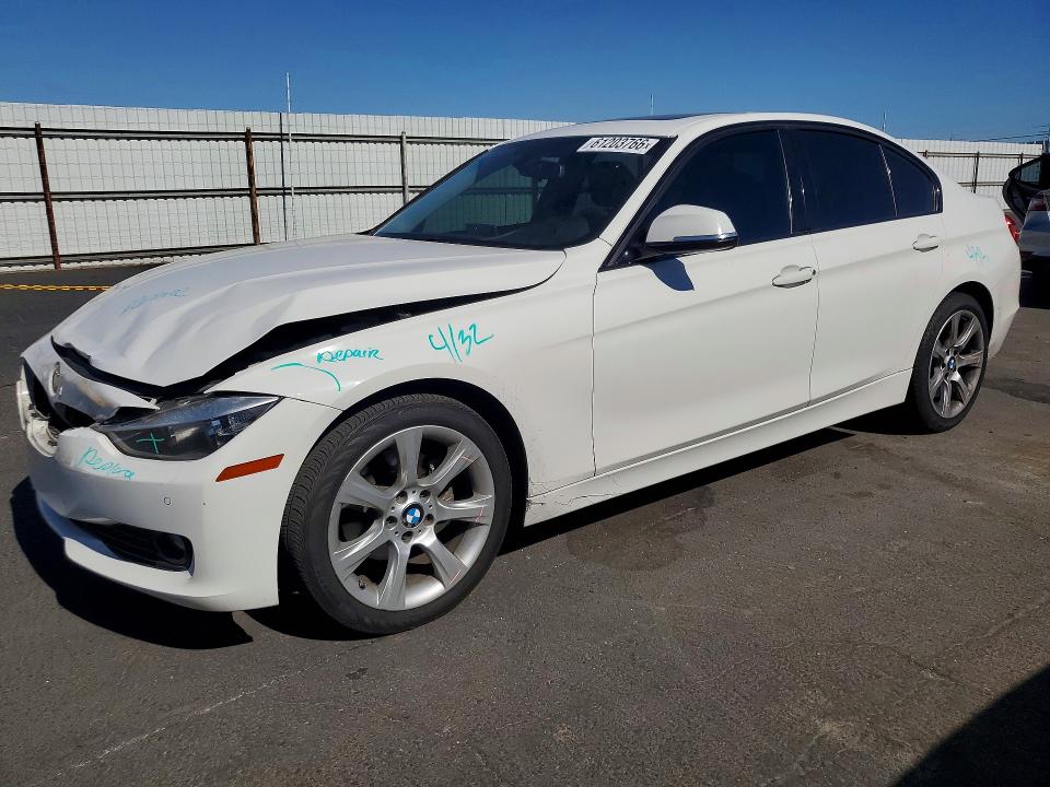 2015 BMW 3er VIN WBA3B1G59FNT05407 COPART salvage auction — FRONT END, CA - SALVAGE CERTIFICATE, sold $750 on 2026-07-23 (photo 1)