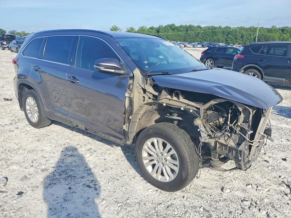 2019 Toyota Highlander VIN 5TDKZRFH2KS326446 COPART salvage auction — FRONT END, Ga - Cert Of Title-Salvage, sold $8,000 on 2026-07-27 (photo 4)